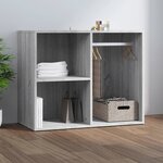 vidaXL Armoire de dressing Sonoma gris 80x40x65 cm Bois d'ingénierie