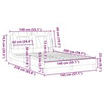 vidaXL Cadre de lit Viana sans matelas gris 140x200 cm similicuir