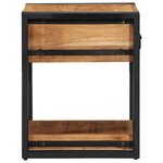 vidaXL Cabinet de chevet avec tiroir 2 Pièces Marron 40 x 40 x 50 cm