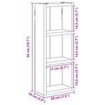vidaXL Armoire murale de salle de bain Bois ancien 20 x 10 x 50 cm