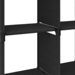 vidaXL Étagère d'affichage 6 cubes Noir 103x30x72 5 cm Tissu