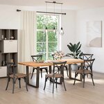 vidaXL Pieds de table à manger en forme de V 3 pièces Acier naturel 80 x (72-73 3) cm Acier