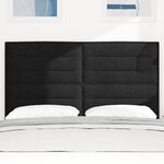 vidaXL Tête de lit avec design lignes LED noire 80 cm en tissu
