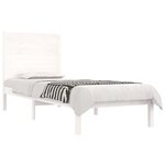 vidaXL Cadre de lit sans matelas blanc 90x190 cm bois massif