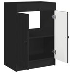 vidaXL Armoire sous évier de salle de bain Noir 78 5 x 37 5 x 81 cm