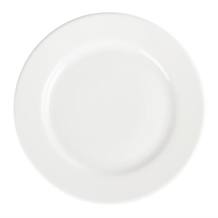 Assiettes à bord large blanches 310(ø)mm - lot de 6 - olympia -  - porcelaine