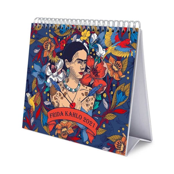 Calendrier 2021 De Bureau Chevalet 17x20 cm - Mensuel Multilingue - Frida Kahlo