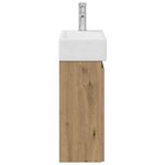 vidaXL Meuble de salle de bain avec robinet Chêne artisanal