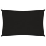 vidaXL Voile d'ombrage 160 g/m² rectangulaire noir 6x8 m PEHD