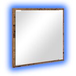 vidaXL Miroir de salle de bain LED Bois ancien 40 x 8 5 x 37 cm