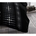 Parure de couette microfibre Steevy - housse de couette 240 x 260 cm + 2 taies 63 x 63 cm - Noir
