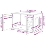 vidaXL Maison pour chat Béton 85 x 55 x 50 cm Bois d'ingénierie