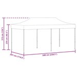 vidaXL Tente de réception pliable 3 x 6 m Anthracite