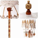 vidaXL Parasol balinais avec base Crème 215 x 215 x 260 cm