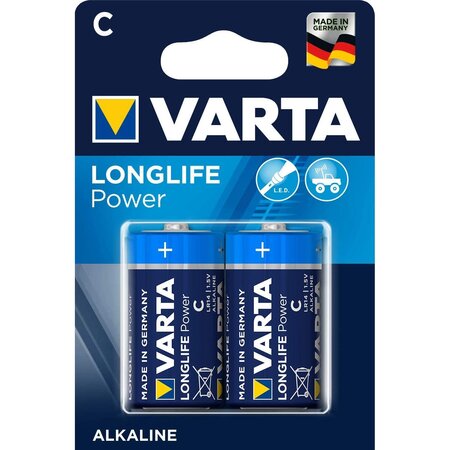 Blister de 2 piles alcaline LongLife Power Baby (C/LR14) x 10 VARTA