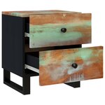 vidaXL Table de chevet 40x33x46 cm Bois massif de récupération