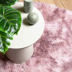 vidaXL Tapis Shaggy à poils longs NAVARRA rose poudré 200x200 cm