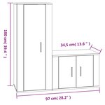 vidaXL Ensemble de meubles TV 2 Pièces Chêne marron Bois d'ingénierie