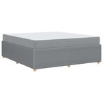 vidaXL Cadre de lit avec matelas Gris clair 180 x 200 cm tissu