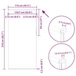 vidaXL Store enrouleur occultant blanc cassé 115x210 cm largeur tissu