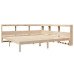 vidaXL Lit bibliothèque sans matelas 200x200 cm bois massif de pin