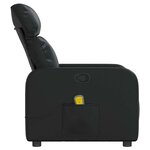 vidaXL Fauteuil de massage inclinable Noir Similicuir