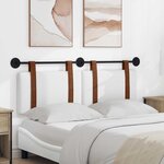 vidaXL Tête de lit suspendue Blanc PU antique