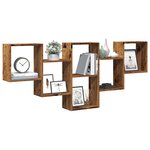 vidaXL Étagère murale vieux bois 159x18x66 cm bois d'ingénierie