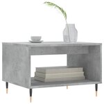 vidaXL Table basse gris béton 60x50x40 cm bois d'ingénierie