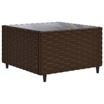 vidaXL Salon de jardin 10 Pièces avec coussins marron résine tressée