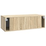 vidaXL Meuble TV mural Chêne Sonoma 98 x 41 x 30 cm Bois d'ingénierie