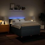 vidaXL Sommier à lattes de lit avec matelas Bleu 140x190 cm Tissu