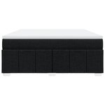 vidaXL Sommier à lattes de lit avec matelas Noir 180x200 cm Tissu
