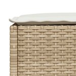 vidaXL Salon de jardin avec coussins 7 Pièces beige résine tressée