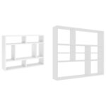 vidaXL Étagère murale Blanc 75x16x55 cm Bois d’ingénierie