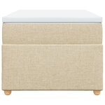 vidaXL Sommier à lattes de lit et matelas Crème 90x190 cm Tissu