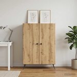 vidaXL Buffet Chêne artisanal 66 x 34 5 x 90 cm Bois d'ingénierie