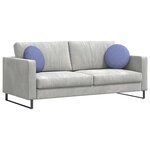 vidaXL Coussins de siège 2 Pièces Bleu denim Ø40 x 13 cm tissu