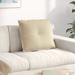 vidaXL Coussin de Dos Crème 60 x 50 cm Tissu en microfibre