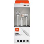 JBL T290SIL Ecouteurs Bluetooth intra-auriculaire filaire - Pure Bass -Argent