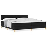 vidaXL Lit boxspring avec matelas avec matelas Noir 200 x 200 cm tissu