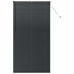 vidaXL Store de Fenêtre avec des rideaux Noir Aluminium