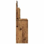vidaXL Coiffeuse avec miroir vieux bois 96x39x142 cm