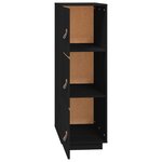 vidaXL Buffet haut Noir 34x40x108 5 cm Bois massif de pin