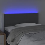 vidaXL Tête de lit à LED Gris foncé 80x5x78/88 cm Tissu