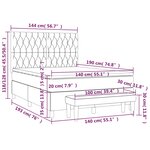 vidaXL Sommier à lattes de lit avec matelas Marron foncé 140x190 cm