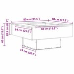 vidaXL Braise Noir 80 x 80 x 40 cm Acier