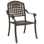 vidaXL Ensemble de tables de jardin 5 Pièces Bronze Aluminium coulé