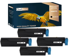 Qualitoner x4 toners 45807111 noir compatible pour oki