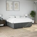 vidaXL Cadre de lit sans matelas gris foncé 180x200 cm tissu